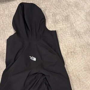 The North Face Black Hooded Jacket with White Logo